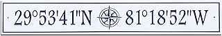Coordinates sign - Custom Carved GPS location sign, beach house, vacation home, home decor sign