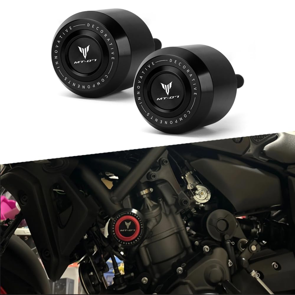 MT07 Glissières de Cadre Compatibles avec MT07 2014-2022 2023 2024 2025 + | MT-07 Protège-chute MT 07 Glissières de Protection MT07 Protège-chute Accessoires BK