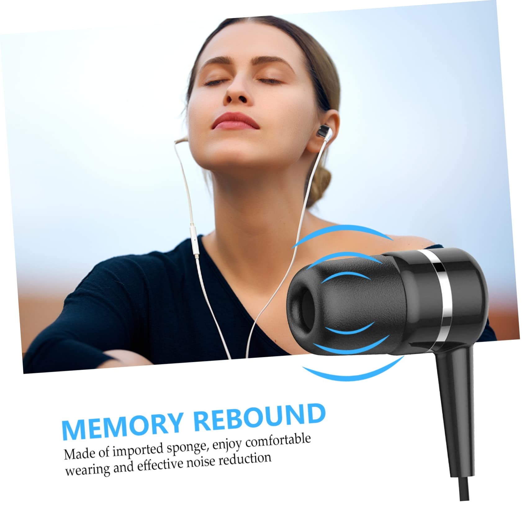 SUPVOX 40 Pezzi Tappi Per Le Orecchie Auricolari Auricolari Accessori Per Auricolari Accessori Per Cuffie Spugna Auricolare Cappellini Auricolare Auricolari Antiscivolo Auricolari Punte