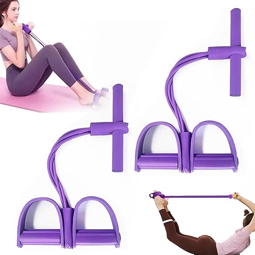 Pedal Resistance Band with Handle, Stirrup Puller for Exercise,2025 New Sit up Leg Stretch Rope Exercise Bands with Handles for Women Men