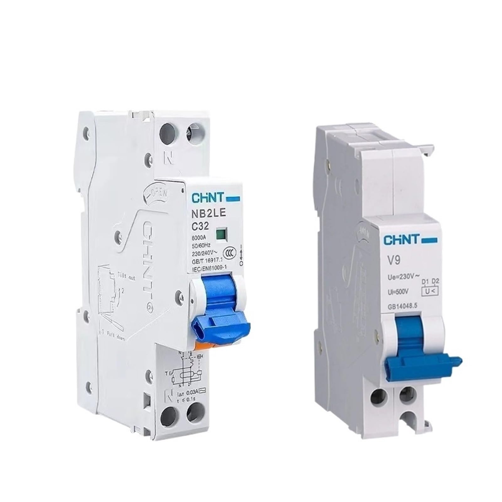 YFHGULBTK NB2LE 1P+N with V9 Undervoltage Release Residual Current Operated Circuit Breaker Leakage Protection Switch 0.03A 30MA(40A)