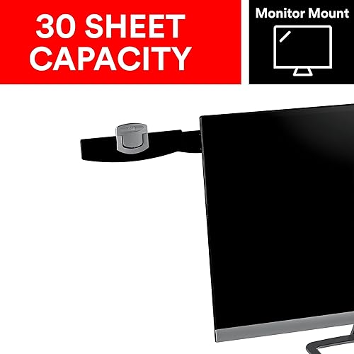 Miniatura 6 de 3M Clip de copia para documentos de montaje para monitor se monta a la derecha o izquierda con adhesivo Command uso en monitores y laptops para una