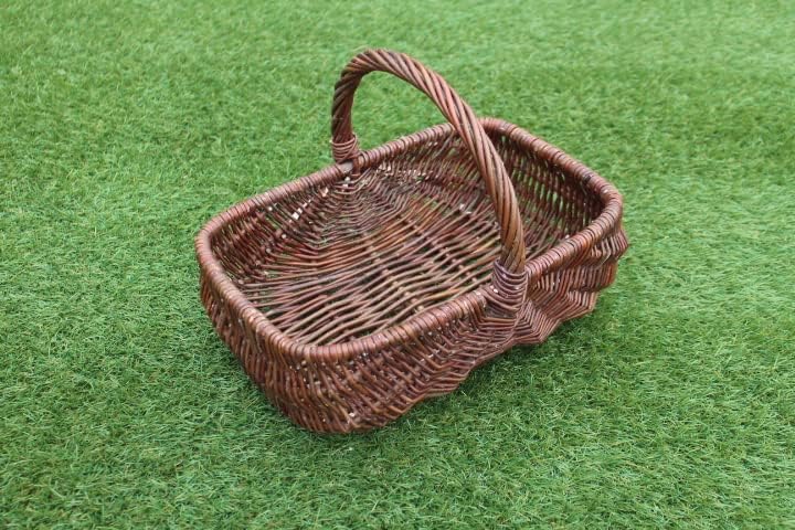 Wicker Harvest Basket, Potato Basket, Shopping Basket, Wicker Bas...