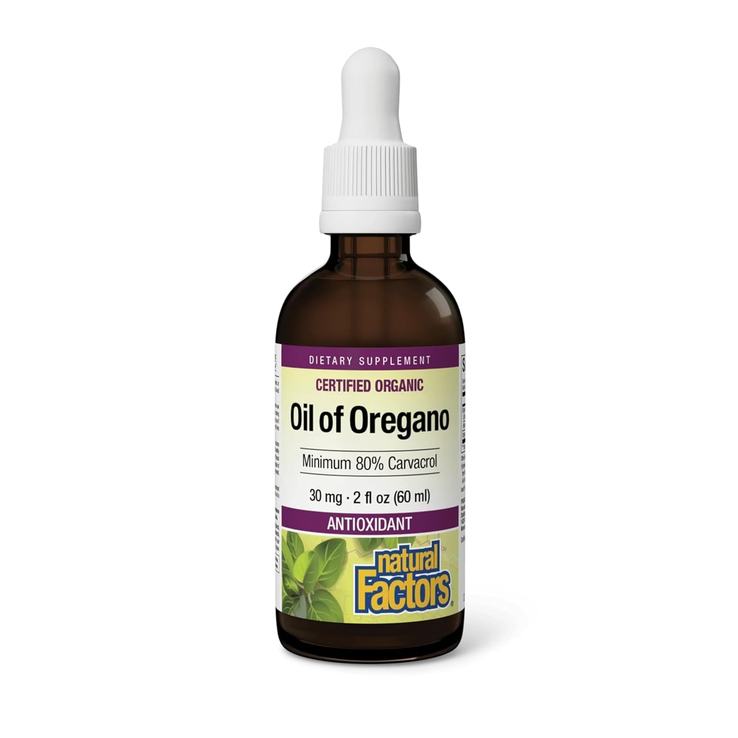 Natural Factors Oil of Oregano - Liquid Antioxidant Support Supplement for Immune Support - Easy Swallow Health Supplement