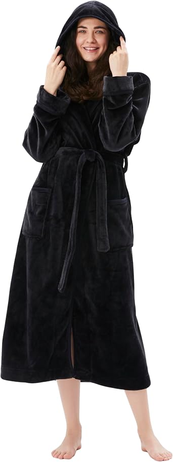 COOVA Premium Robe for Women Plush Soft Robe, Fluffy, Warm, Long Fleece Bathrobe