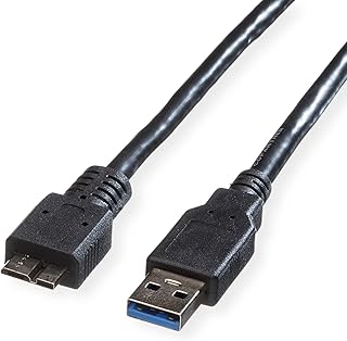 Best Price Square Cable, USB 3.0 A-Micro B Plug, 0.8M, BLK 11.02.8873 by ROLINE