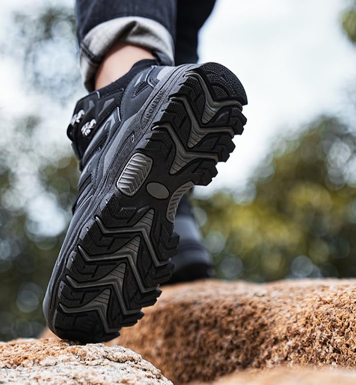 Men's Hiking Boots - Breathable Mesh & TPR Outsole Trail Shoes with EVA Cushion for Outdoor Trekking3