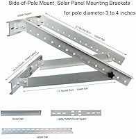 Vista 5 de Soporte de montaje en panel solar Kit de soportes de poste de hasta 30 W (poste no incluido)