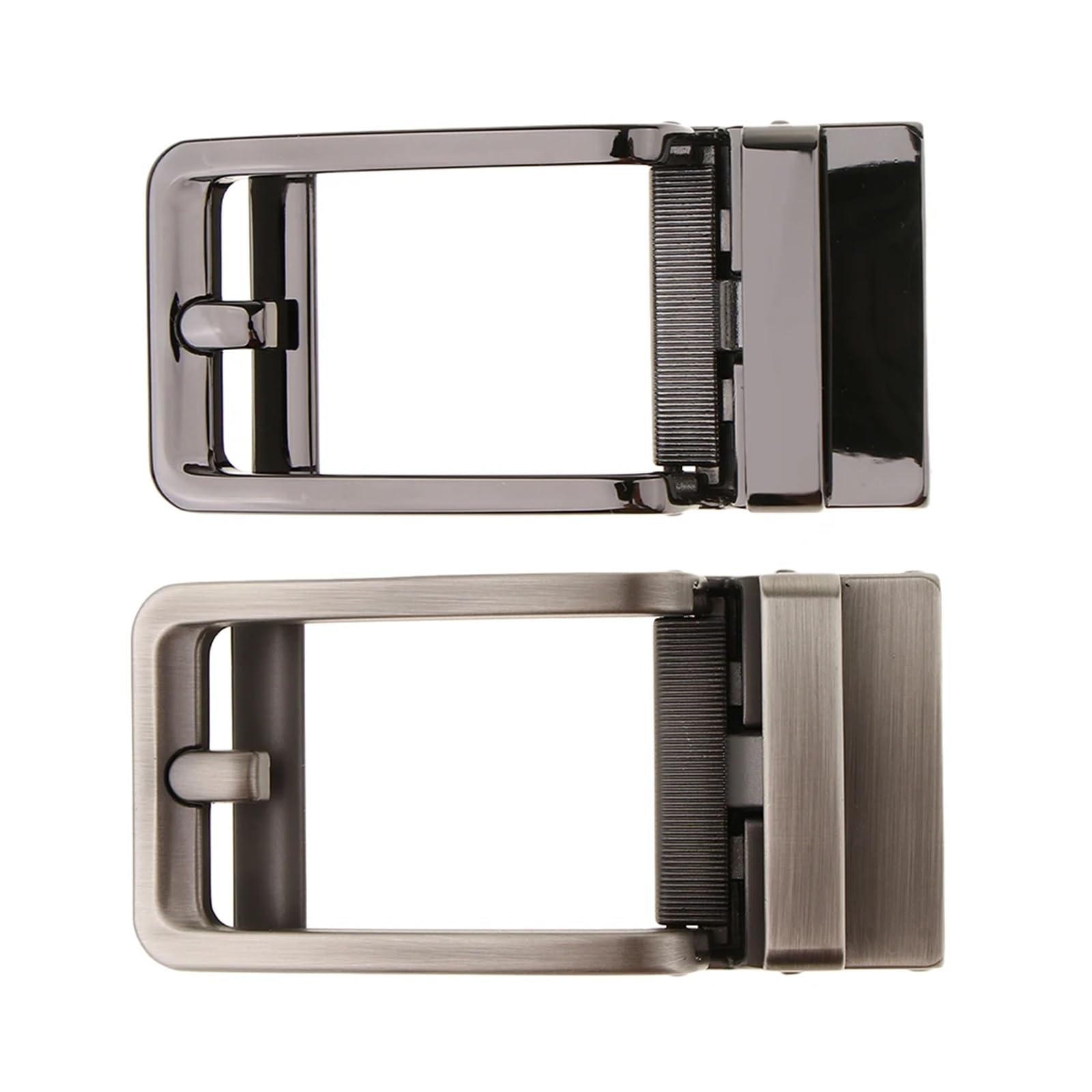 4 Uds. Cinturón de trinquete Rectangular aleación Retro informal for hombre y mujer, hebilla deslizante automática, accesorios cinturón repuesto con bloqueo automático