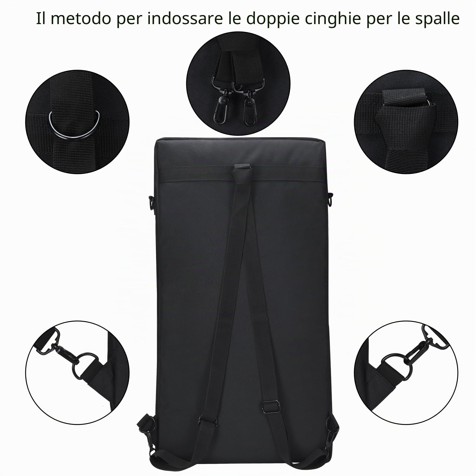 Custodia portatile per Pioneer DDJ-FLX6 DDJ-SX3/SX2/SX, borsa protettiva con tracolla regolabile, grande capacità, custodia resistente per console DJ, laptop e accessori (nero)