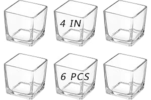 6PCS Tall Glass Vases for Centerpieces Cheap Bulk