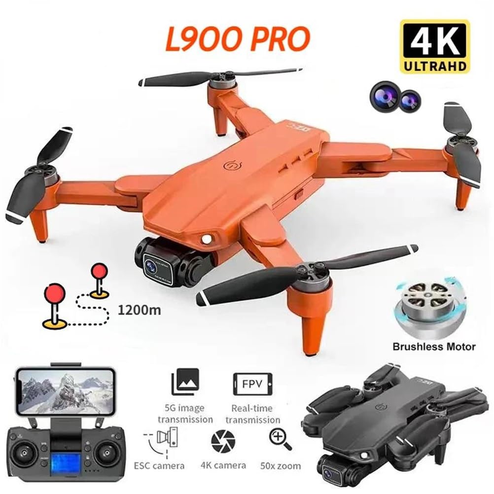 Black,Triple battery,dron l900 pro 4k professional 5g gps hd dual camera fotografia bezszczotkowy składany quadcopter rc odległość 1,2 km drony zabawki