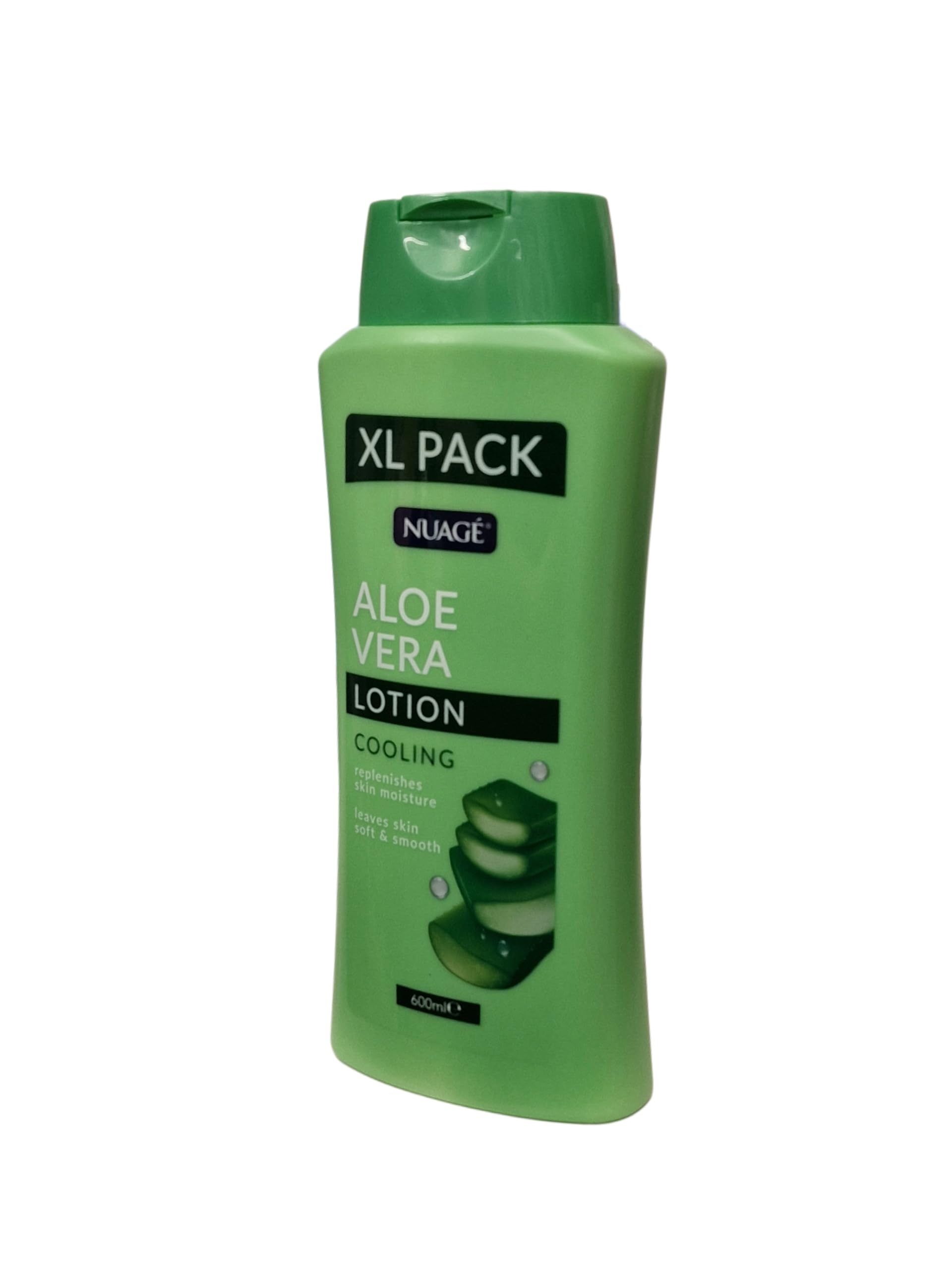 Nuage Aloe Vera Lotion Cooling XL Pack 600ml | Moisturises, Soothes & Softens Skin | Aloe Vera Enriched Formula for Daily Hydration | Ideal for After-Sun Care & Dry Skin Relief | Non-Greasy - Image 3