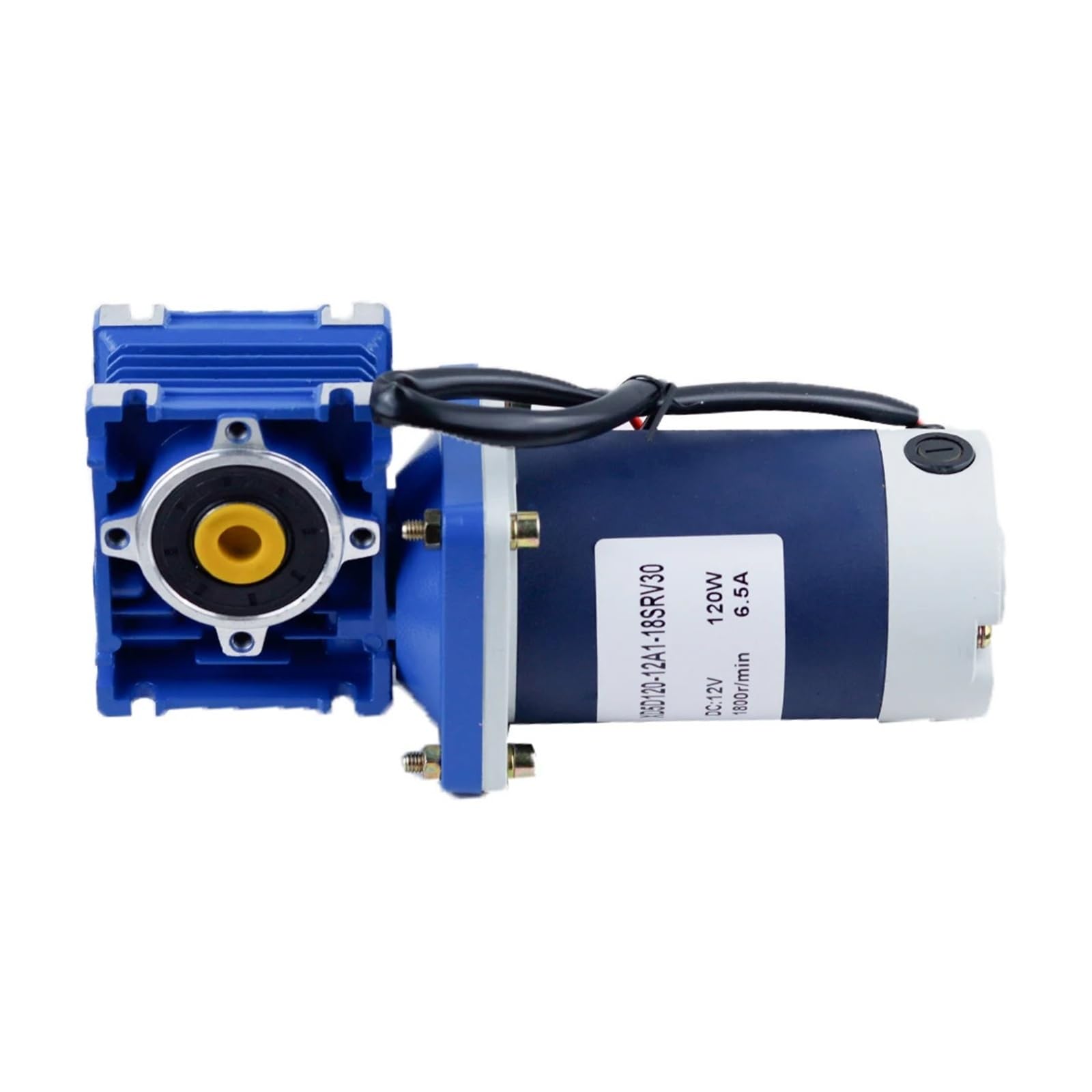 200W 12V 24V DC Schneckengetriebemotor DC-Getriebemotor RV30 Selbstgetriebe Single-Lock-Wellenrotation für Boot, Auto, Ventilator, Haushaltsgerät(420rpm,12V)