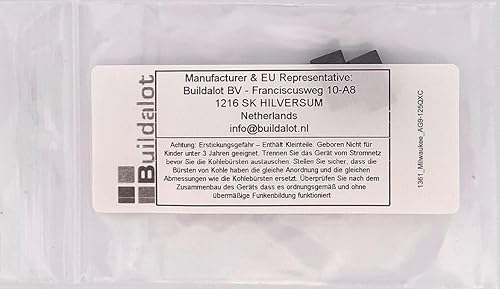 Miniatura 6 de Escobillas de Carbono para Amoladora de Milwaukee AG9  125qxc  -5 x 8 x 16.5 mm  -2.0 x 3.1 x 6.5"  -con parada automática
