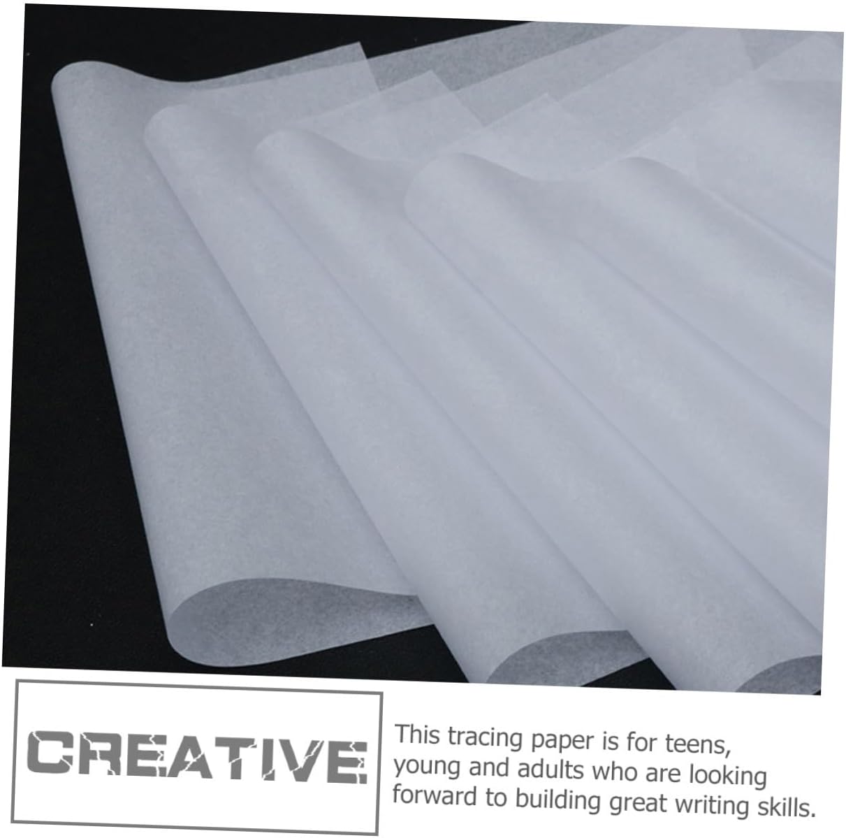 SHERCHPRY 16k Translucent Tracing Paper for Calligraphy and Handwriting Exercises, 500 Sheets (5 Packs) Copy Paper for Drawing and Painting Supplies