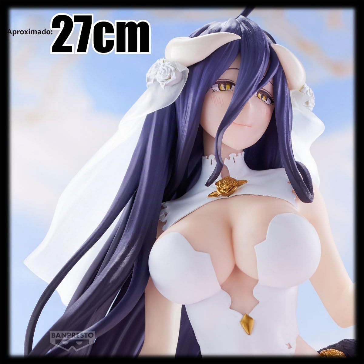 Banpresto Figura de Accion Albedo Overlord - Glitter&Glamours - Wedding Ver. 27cm - BP29874P Multicolor - Figura Coleccionable - Ideal para los fanáticos del Anime