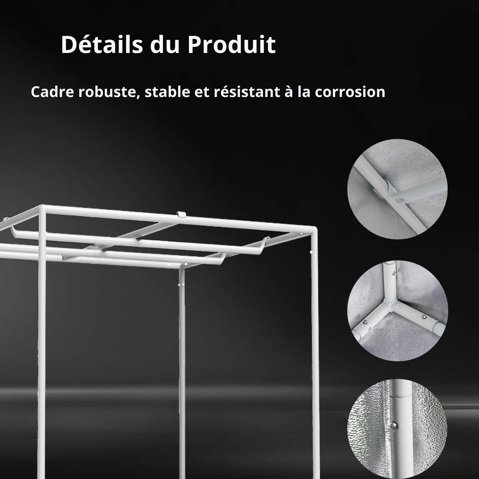 SunStream - Tienda de cultivo hidropónico, tejido Oxford 600D 120x60x150 cm, con ventana de observación, caja de cultivo interior para plantas de interior