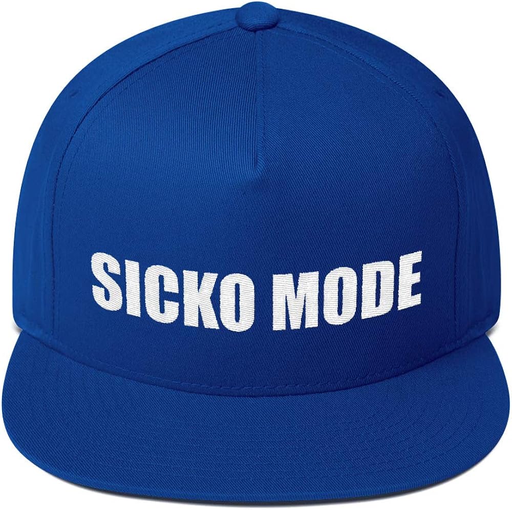 Sicko Mode Hat Flat Bill Travis Scott Royal Blue At Amazon Men S Clothing Store