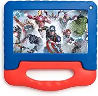 Tablet Infantil Avengers com Controle Parental 4GB RAM + 64GB + Tela 7 pol + Case + Wi-fi + Android 13 + Quad Core Multi - NB417