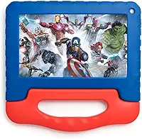 Tablet Infantil Avengers 4GB RAM + 64GB + Tela 7 pol + Case + Wi-fi + Android 13 + Quad Core Multi - NB417