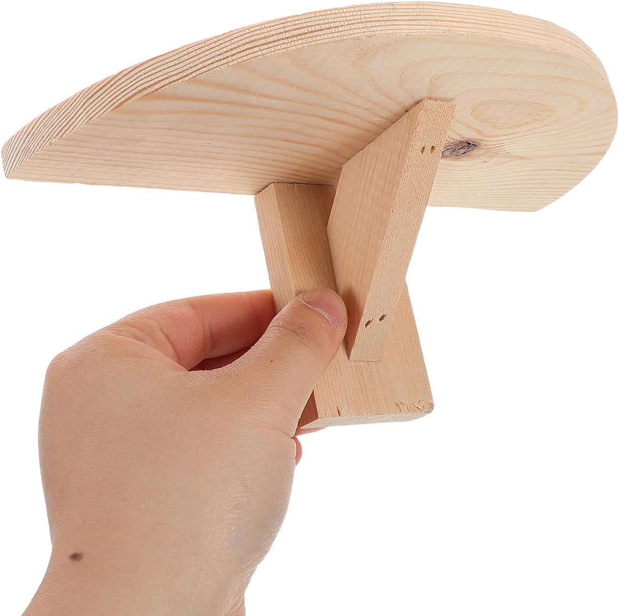 YARNOW 2pcs Natural Soft Wood Bird Perch Stand Half-Round Pine Pigeon Rest Rack Birdcage Accessory for Small Pets and Parrots
