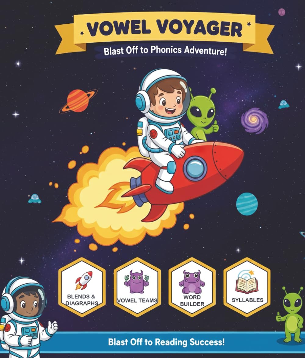 Vowel Voyager: A Fun Outer Space Activity Book for Kids Ages 2-5