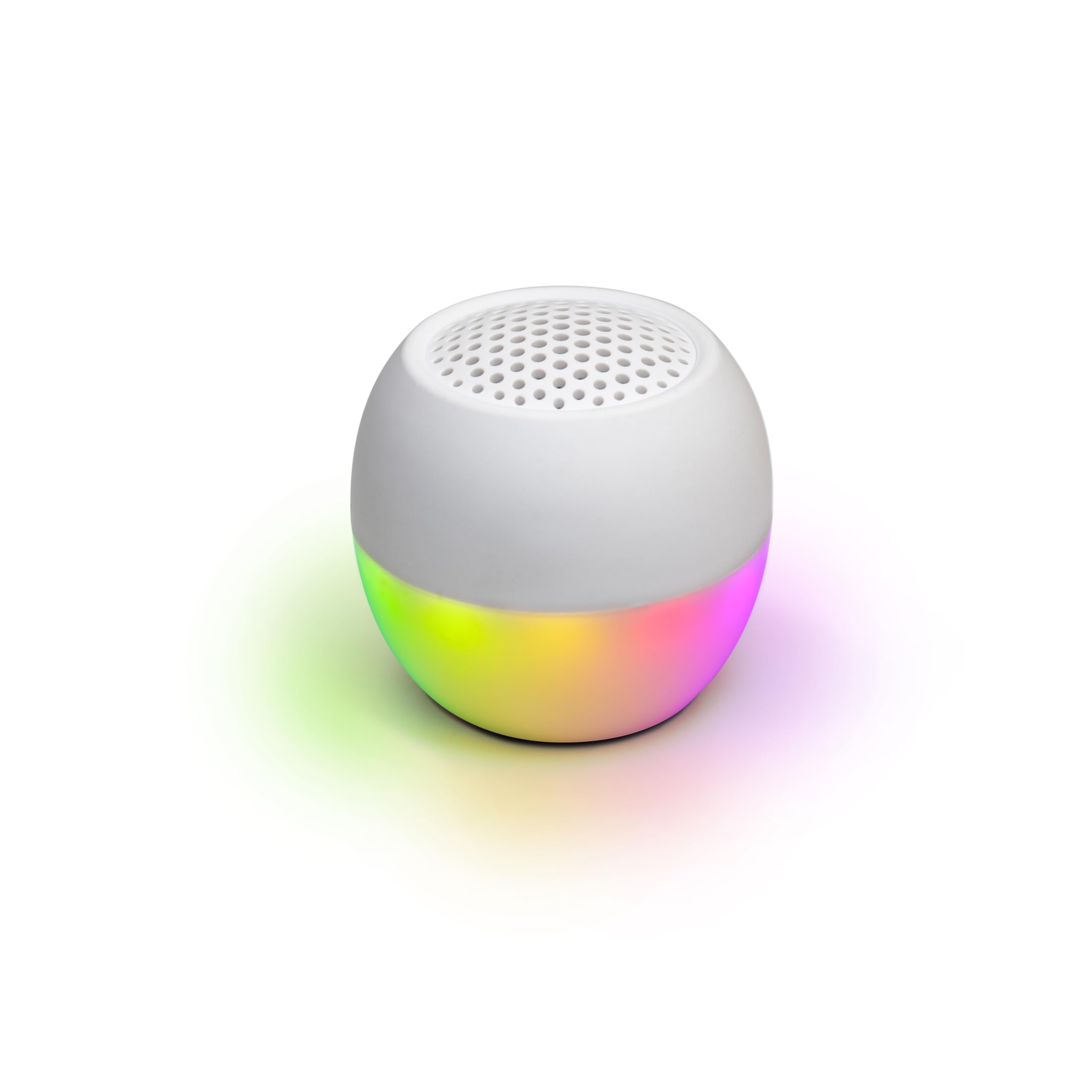 Boompods Soundflare Tide Cassa Bluetooth Portatile - Speaker Bluetooth Impermeabile IPX6 con Luci LED Sincronizzate, 5 Ore di Autonomia, Plastica Oceanica Riciclata, per Doccia e Viaggiare, Bianco