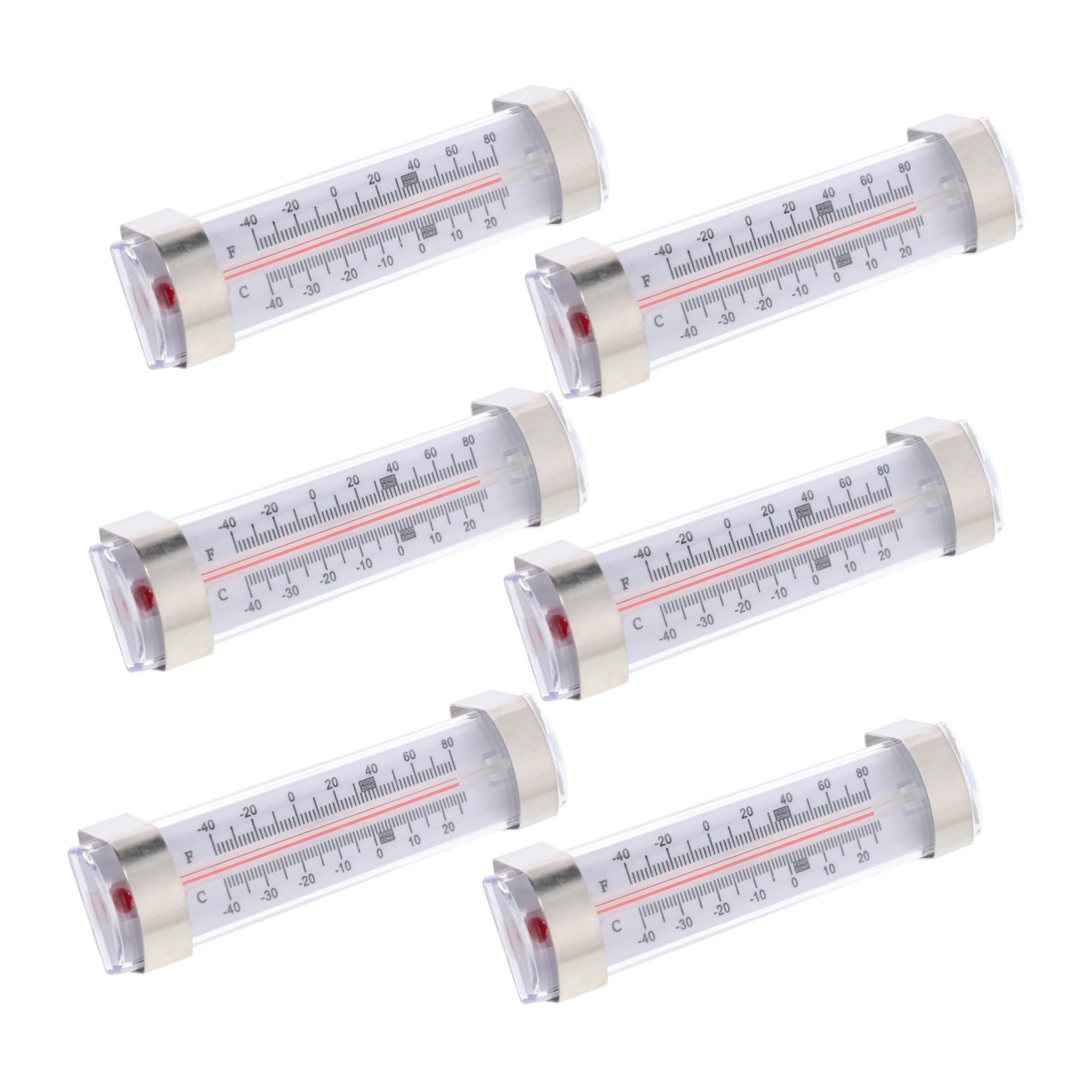 6 Stück Professionelles Kühlschrankthermometer Präzise Temperaturmessung für Gefrier Kühlgeräte Praktisches Analoges Thermometer Platzsparend und Langlebig für Sichere