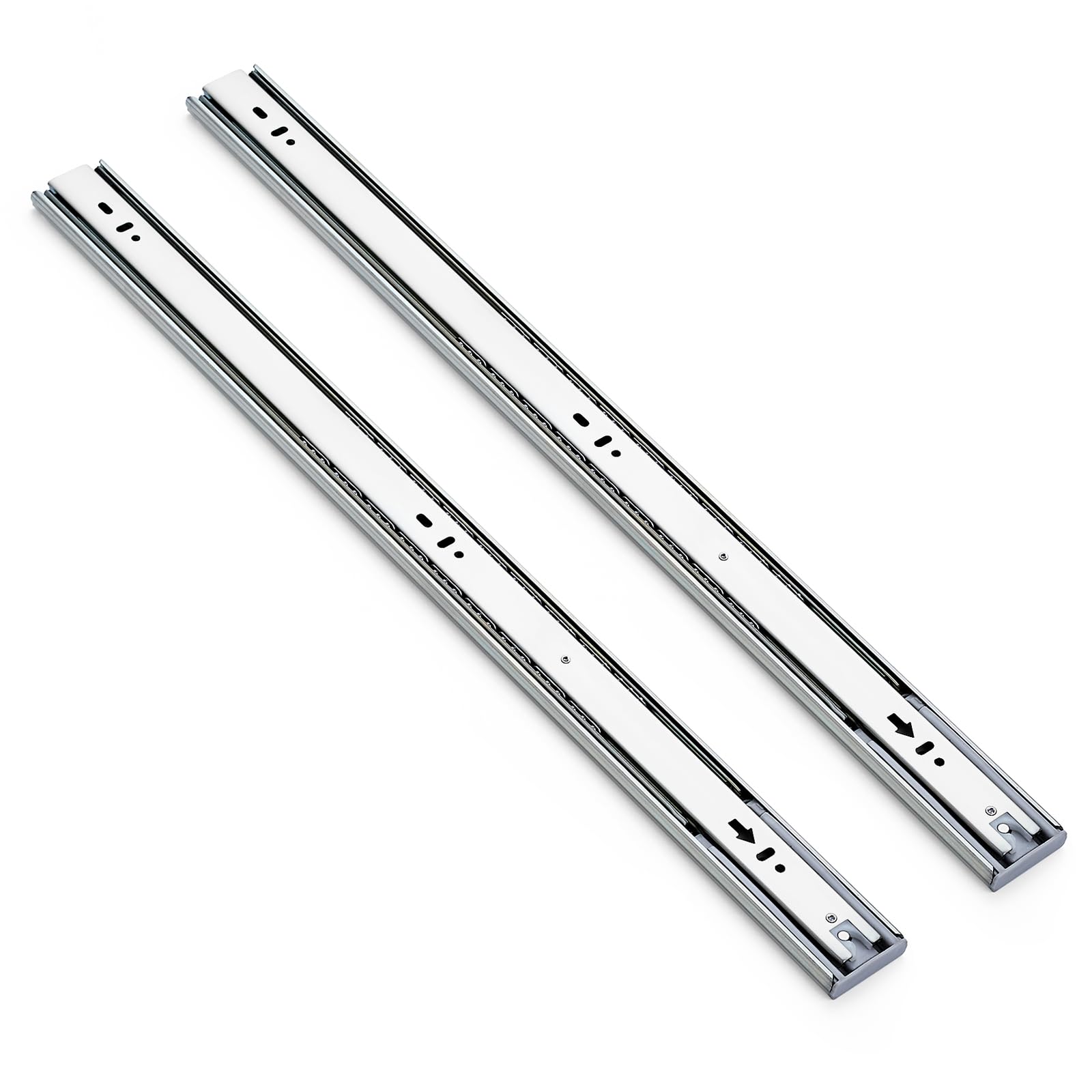 Ravinte 2 Pairs 4 Pack Full Extension Ball Bearing Drawer Slides Soft Close Drawer Slides 24 Inch Side Mount Drawer Slides Silver Drawer Rails Track