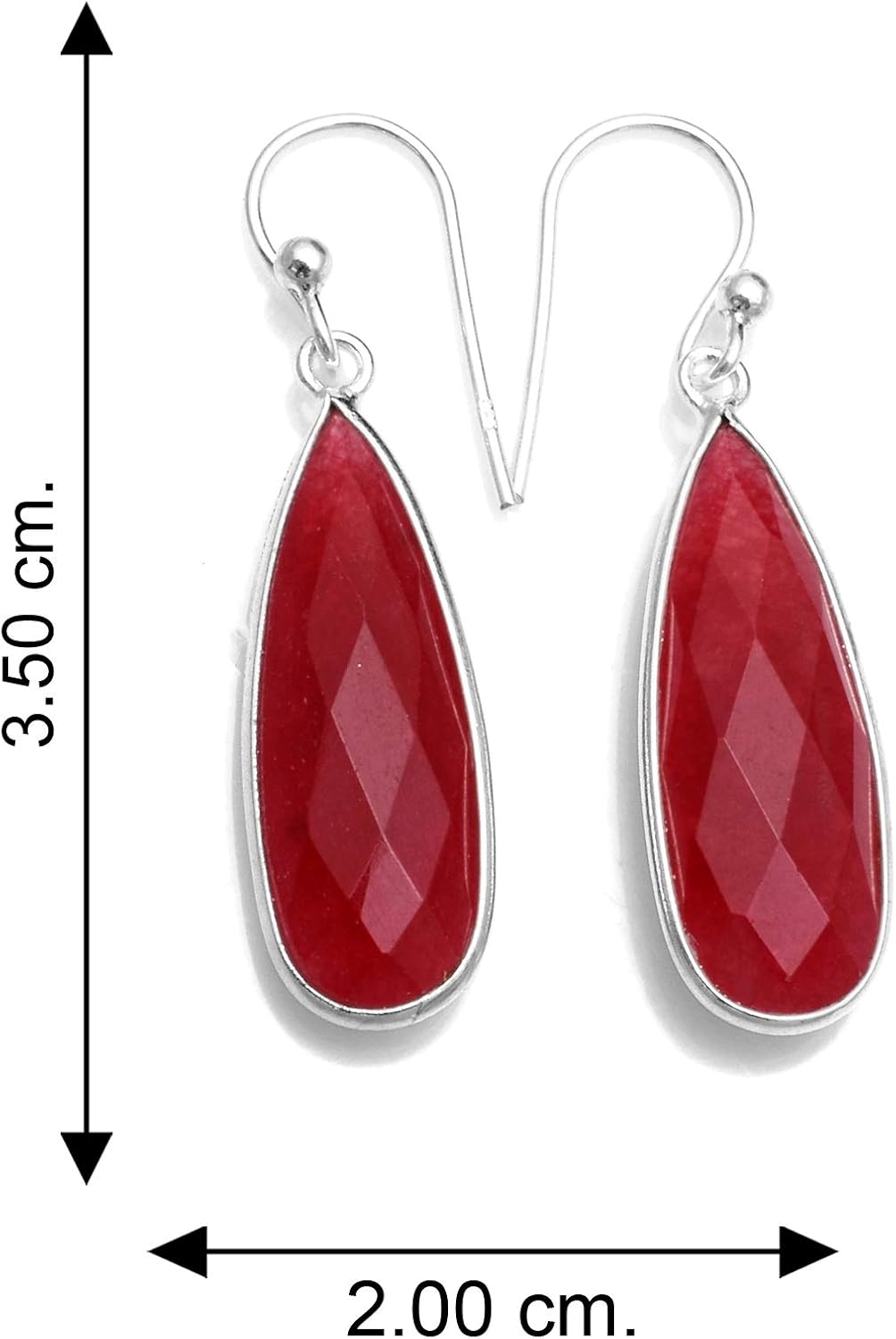 Silver Palace 925 Sterling Silver Natural Gemstone Earrings for Women