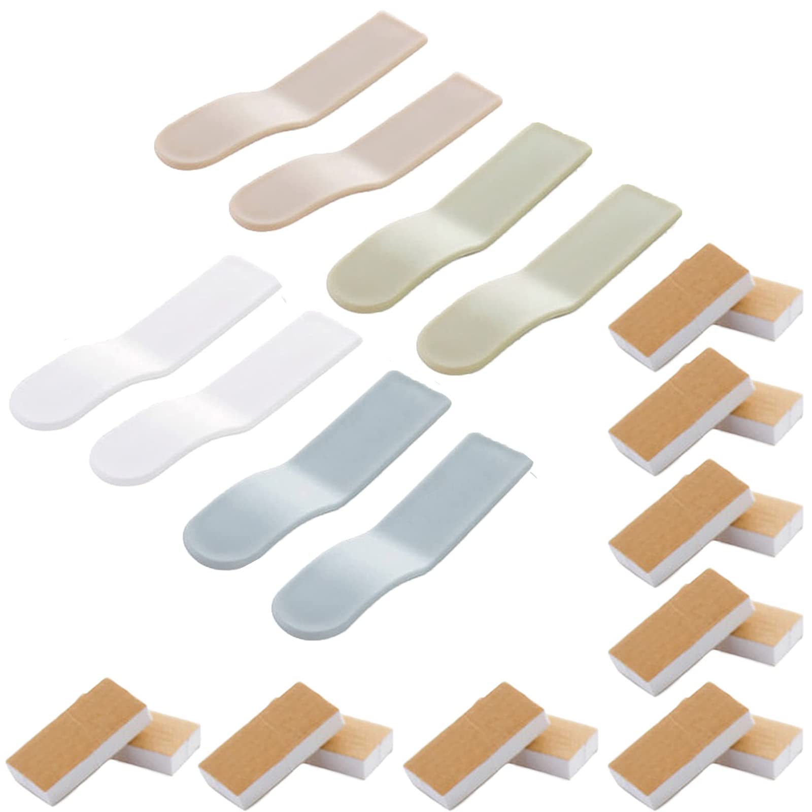 Carurliff Green,Red,White 4 Pcs Toilet Seat Lifter, Avoid Touching Toilet Seat Handle Lifter, Handle Hygienic Clean Toilet Cover Lifter (8Pc)