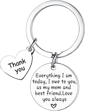 Infinity Collection Mother Keychain - Mom Daughter Gift With "A Mother's Love Is Forever" Charm, Pink Rhinestone