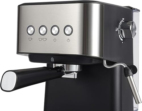 Miniatura 3 de Máquina de café semiautomática, máquina de café expreso de 15-20 bar, boquilla de vapor ajustable, función de calentamiento de tazas, cafetera