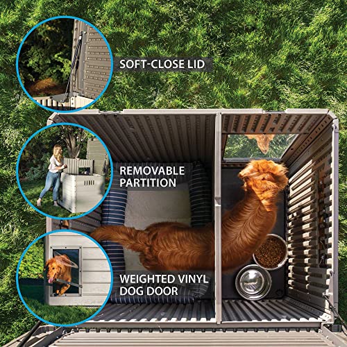 Lifetime Deluxe Dog House, Weather Protected With Adjustable Vents, Ideal Shelter For Medium To Large Dogs #TOP3