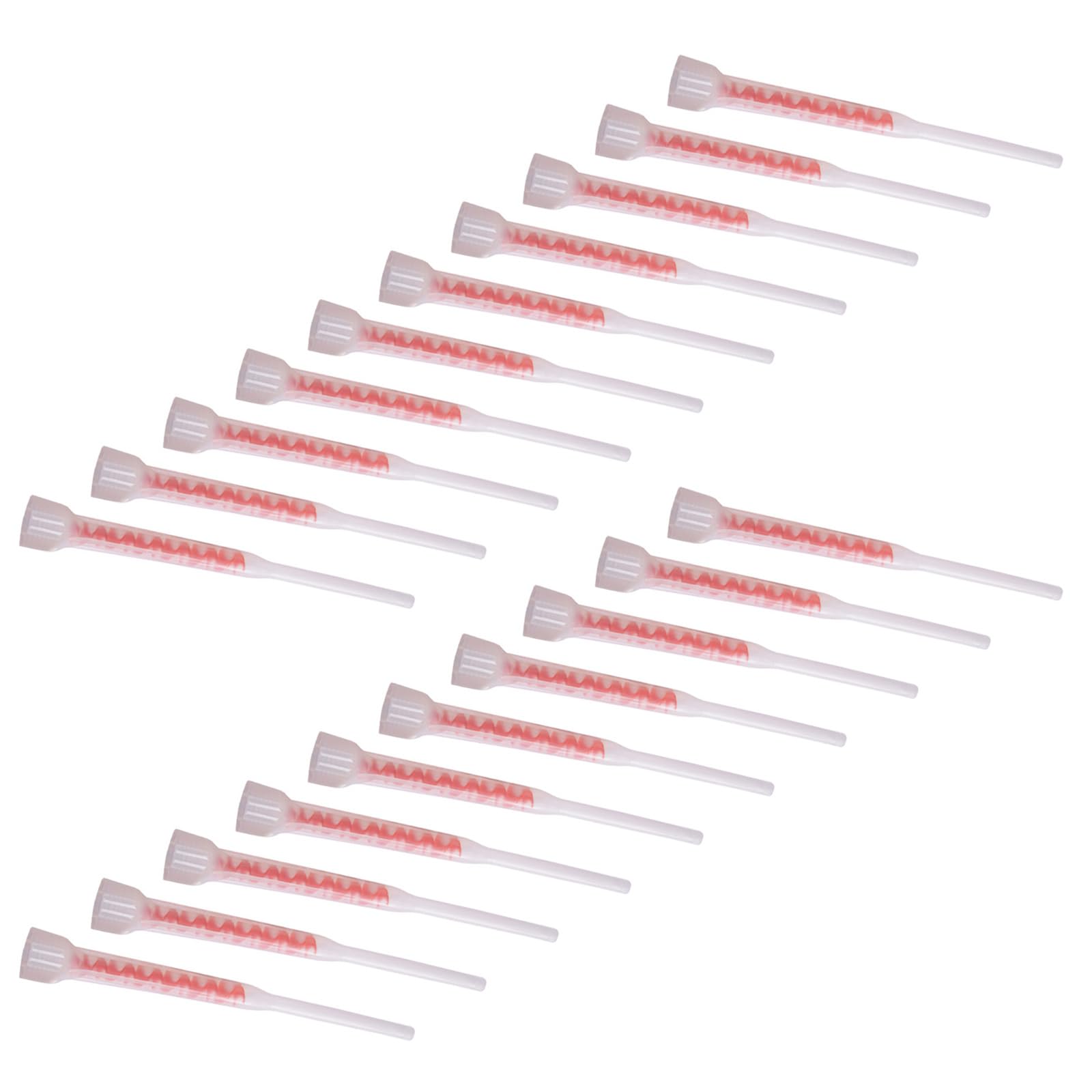 20Pieces Statics Mixer Nozzles for Concrete Glues and Mortar Redness Plus FIS Mixer