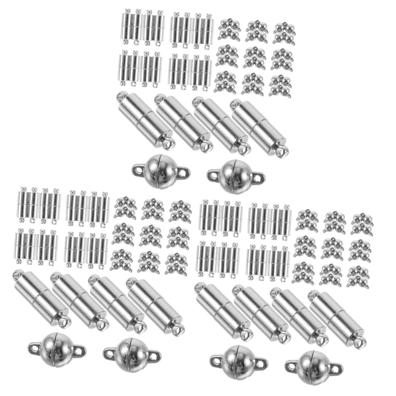 VILLCASE 120piezas Enganches Magnéticos Para Joyería De Conectores Para Collares y Pulseras Accesorios Para Manualidades Diseño Único y Duradero Para y Reparaciones De Joyas