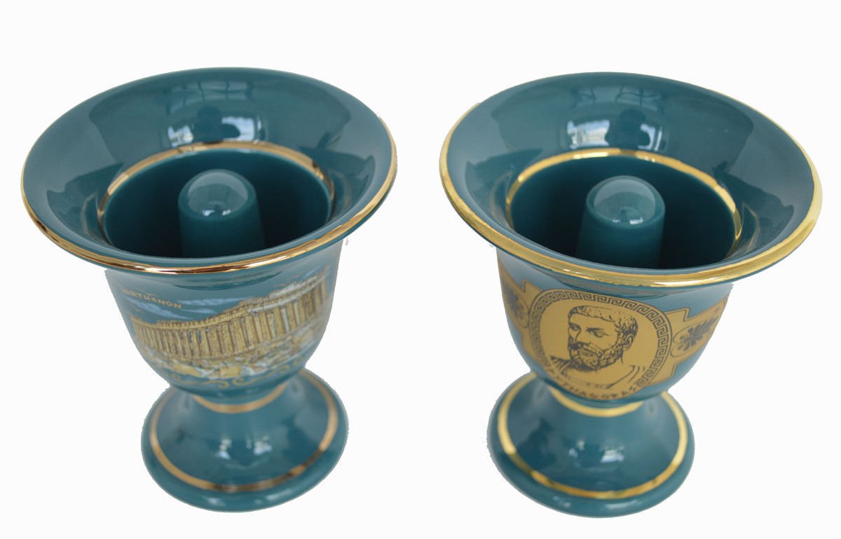 2 Pièces Tasse De Pythagore - Théorème De Pythagore - Création Grecque En Céramique