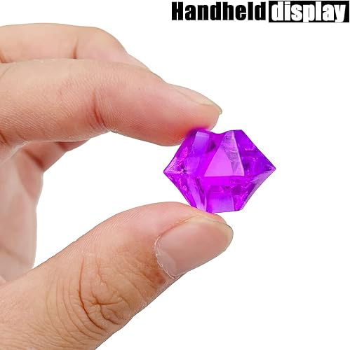 Vista 74 de Cubitos de hielo triturados falsos, rellenos de jarrón, 0.433 x 0.551 in, 650 cubos de hielo falsos reutilizables, cubos de cristal acrílico