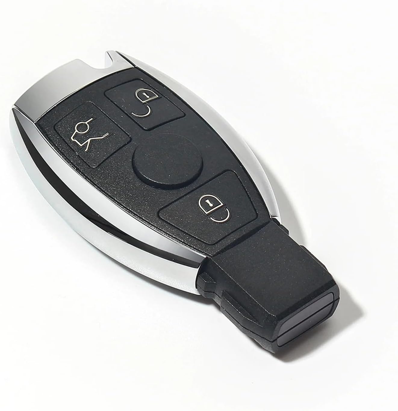 HooRLZ M-ercedes Benz Key Fob Cover Replacement For M-ercedes Benz A B C E Class BGA NEC GL ML SL SLK CL CLK, For W203 W204 W205 W210 W211, Mercedes Car Key Case, 3 Button Mercedes Key Fob