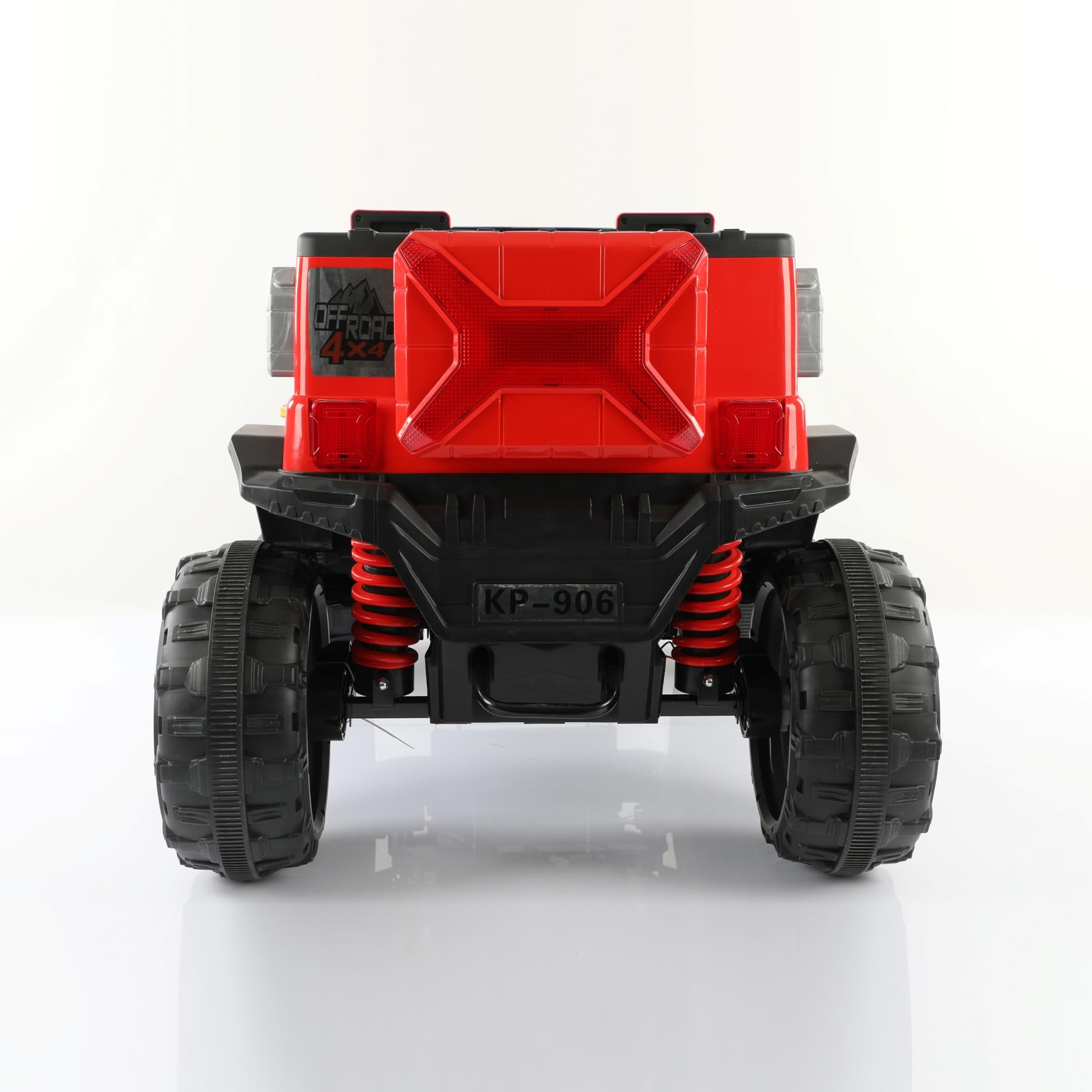 FP-TECH Samochód ELEKTRYCZNY dla Dzieci SUV Jeep 2 POSTY 4WD 12V z Pilotem USB MP3 (Czerwony)