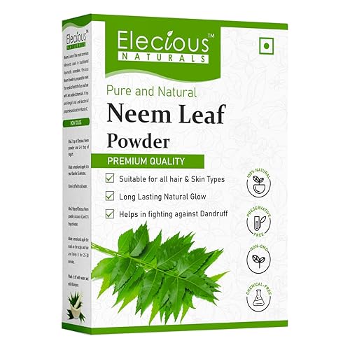 Polvo de neem 100% natural Margosa, Azadirachta Indica Leaf Powder Ideal para Face Pack y Cabello Limpiador de Cabello Libre de Químicos para