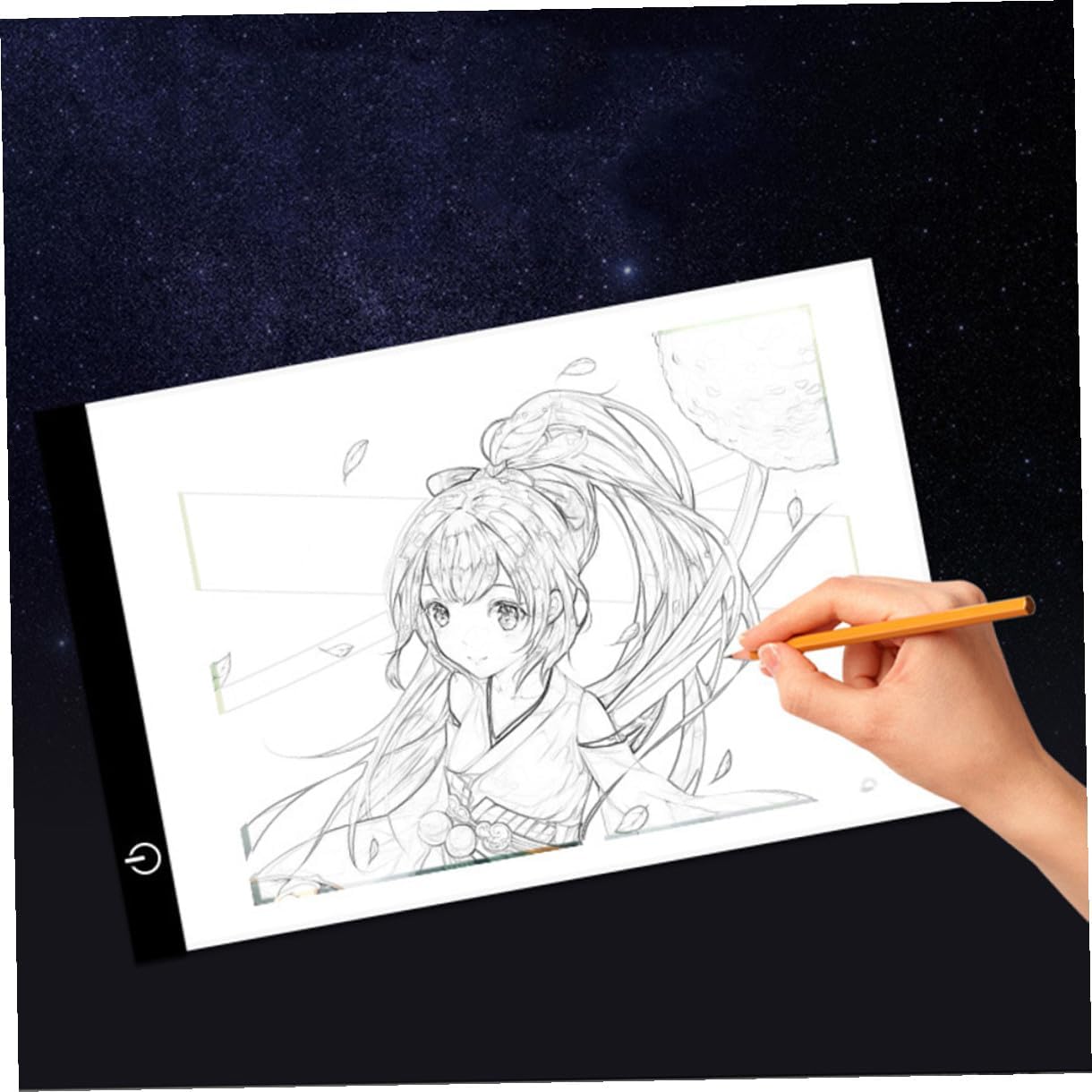 Gadpiparty Ultra-Thin LED Copy Desk Level Brightness USB-Powered Tracing Board for Drawing and Painting Eye-Friendly Portable Art Light Plate with Cable