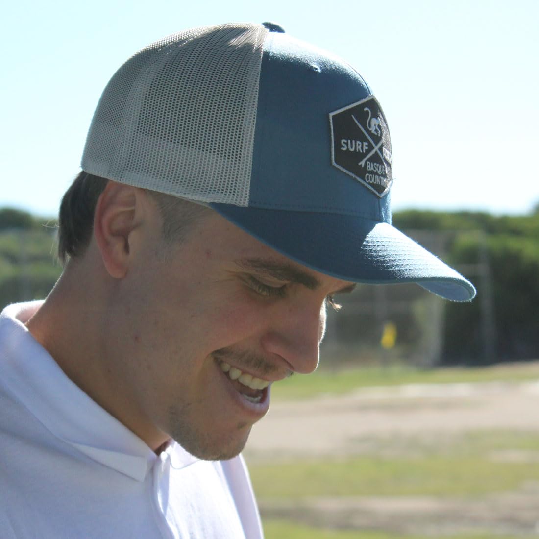 SURF MONKEY Casquette type Trucker 6p - Visière incurvée - Casquette réglable Snapback - Profil bas
