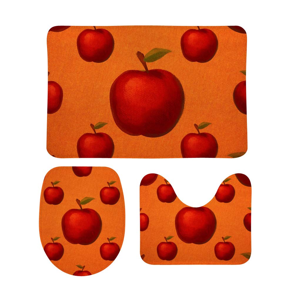 Tapis de salle de bain mousse à mémoire de forme CHEHONG motif pommes