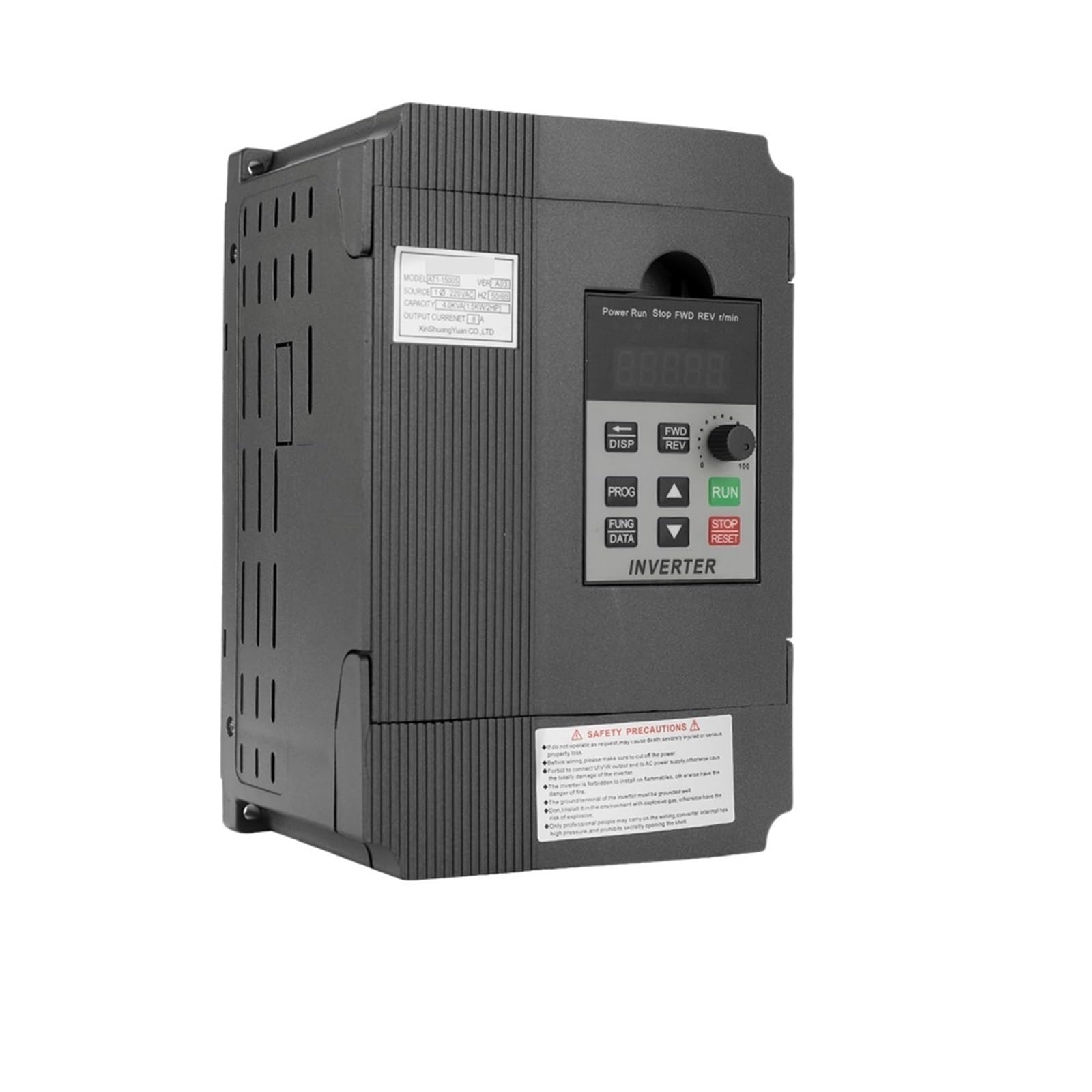 Controlador de velocidad VFD de 2.2KW para conectar motores trifásicos a redes monofásicas