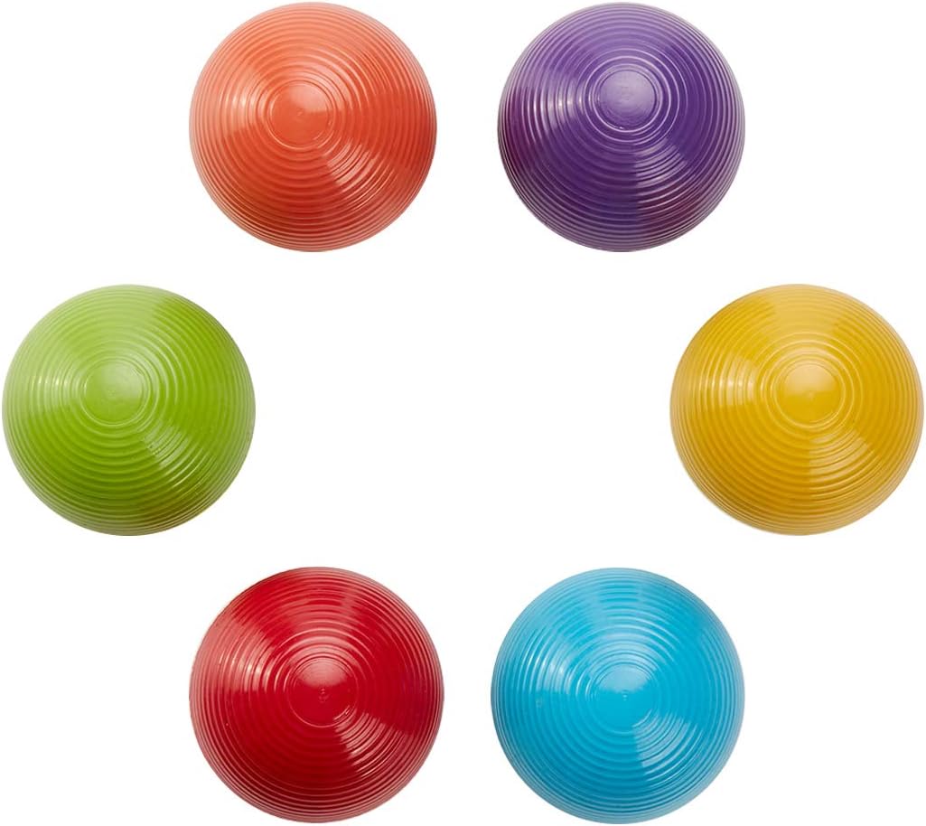 ApudArmis Croquet Ball Replacement Set, 6 Colored Balls for 28'', 32'' and 35'' Six Player Game