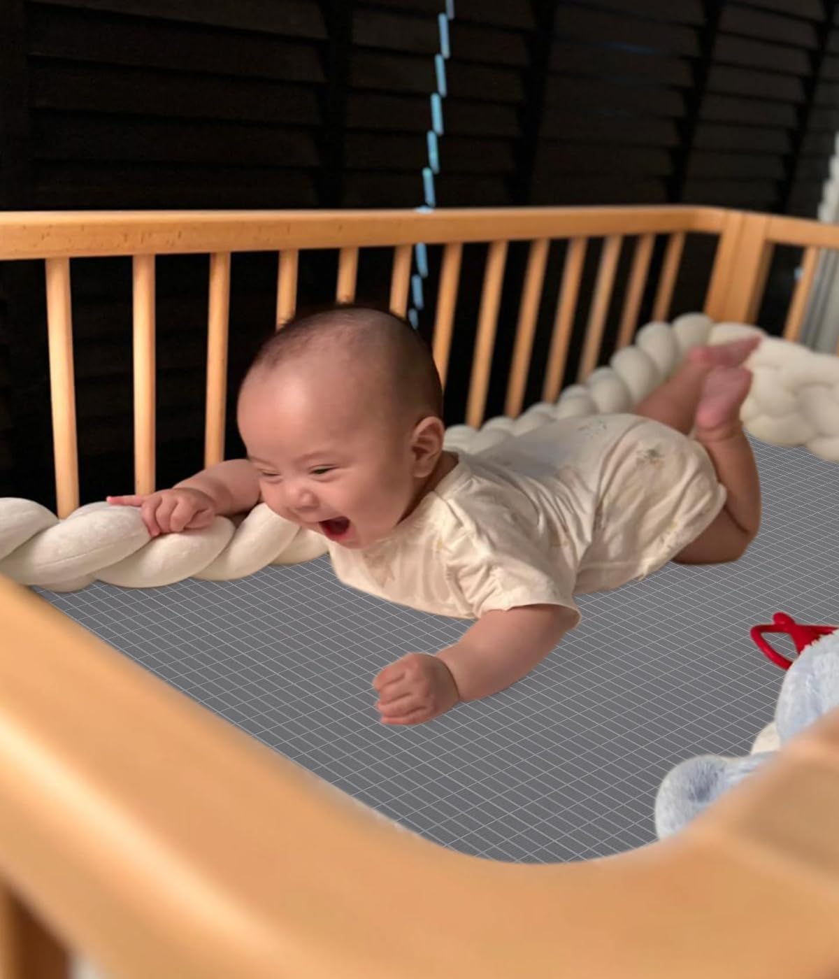 Grounding Sheets King Size, Grounding Bed Sheets 76x80 Inch with Grounding Cord for Sleep Wellness, Grey