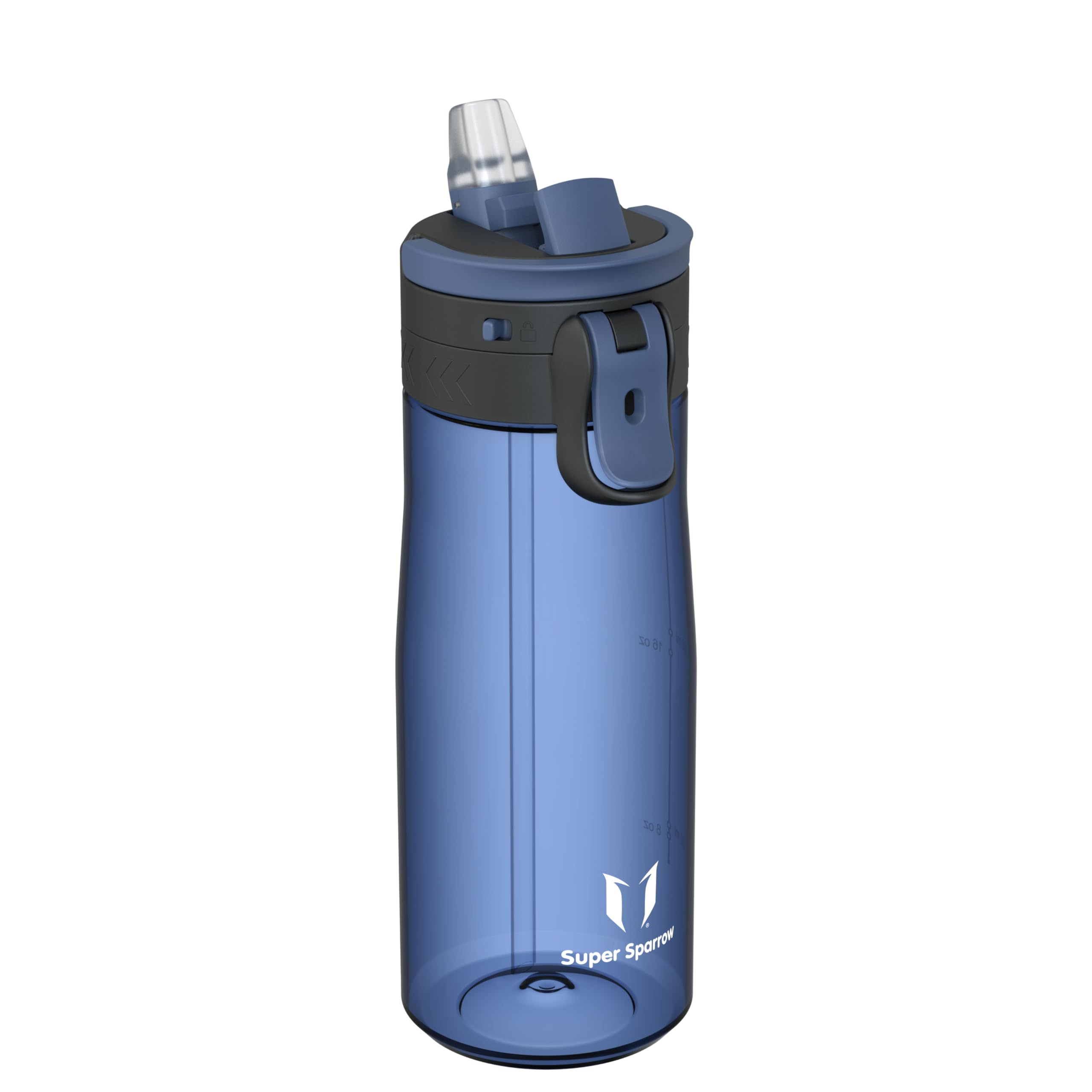 Sparrow Borraccia - 500ml, 750ml, 1L - TouchFlow Bottiglia Senza BPA - Senza Perdite Borraccia Cannuccia - Borracce Sportiva Flusso Rapido Con Un Clic per Scuola, All'aperto