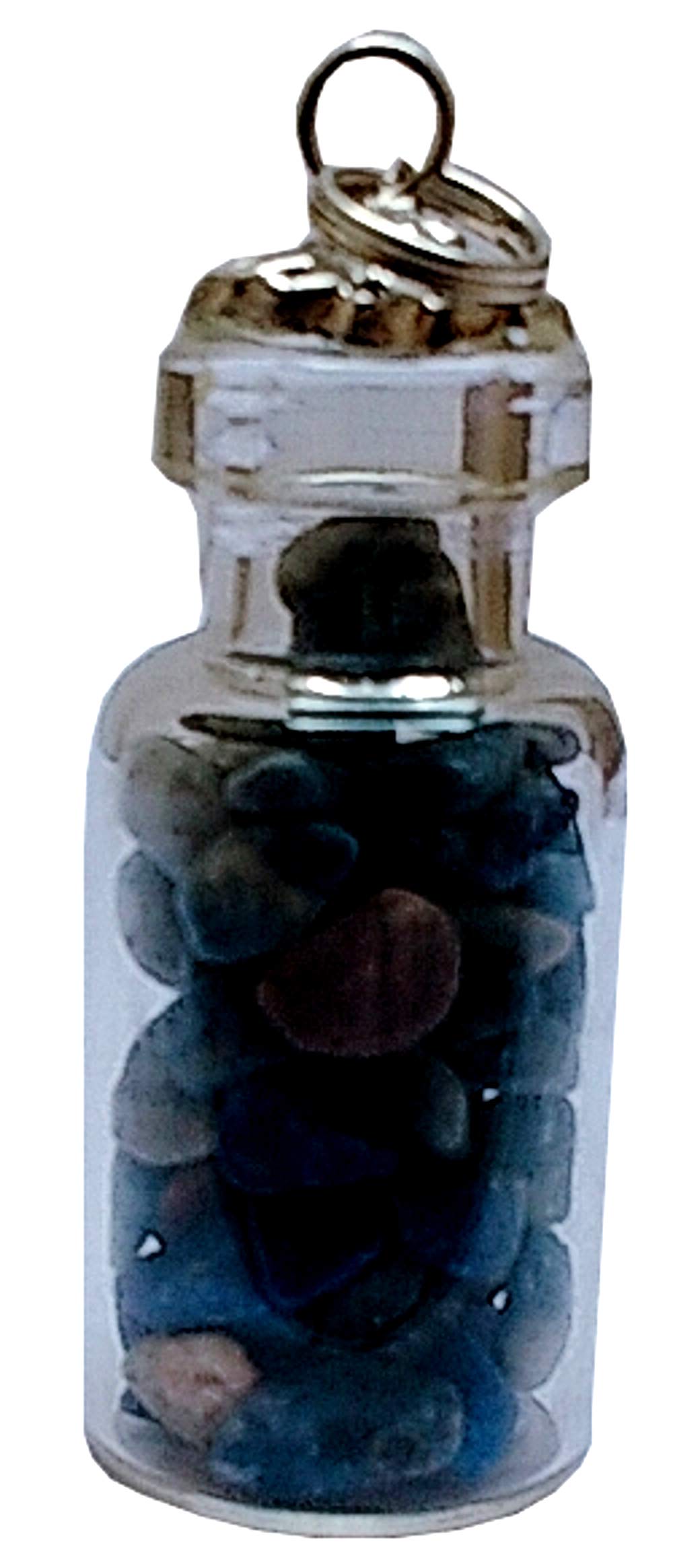 Lapis Lazuli Bottle Pendant: Reiki Energized Natural Crystals for Women, Good Luck Healing Charm, Purple (11765)-image-32